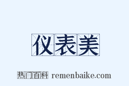 仪表美是什么意思的图片